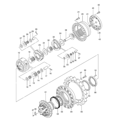 Άξονας 320C 148-4636 Cat320c κιβωτίων ταχυτήτων ταλάντευσης άξονων γραναζιών μηχανών ταλάντευσης εκσκαφέων